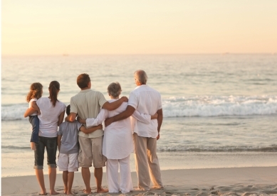 Multi-Generational Family on Beach